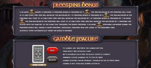 การได้โบนัส FREESPINS BONUS และ GAMEBLE FEATURE 